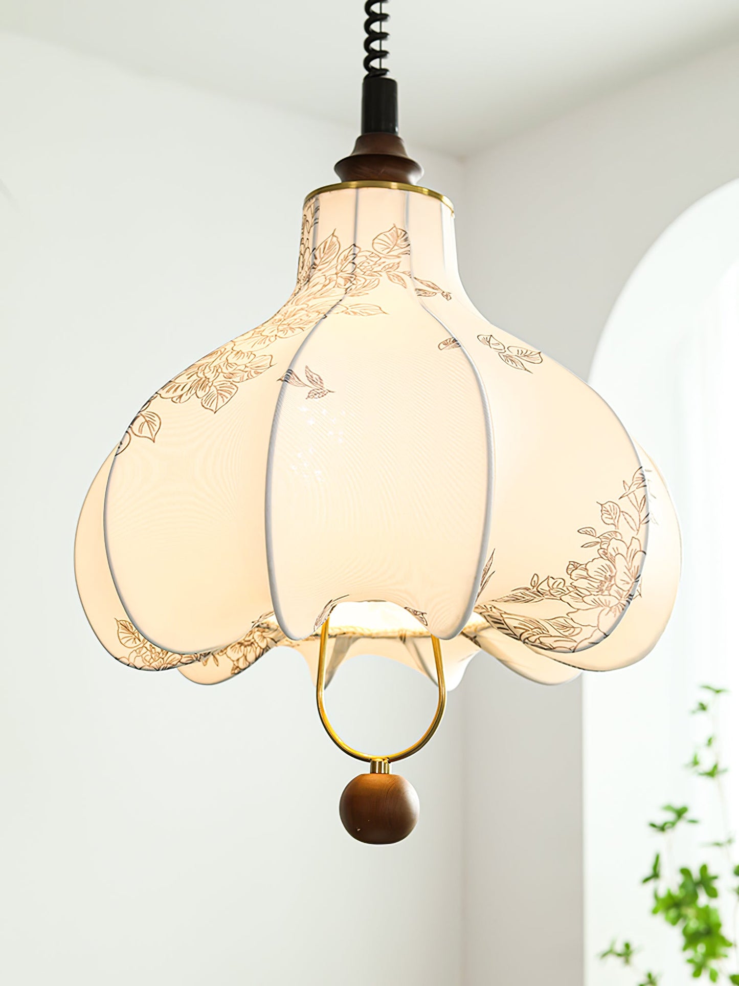 Pear Fabric Pendant Light