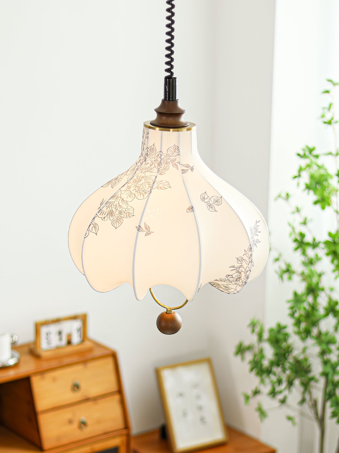 Pear Fabric Pendant Light