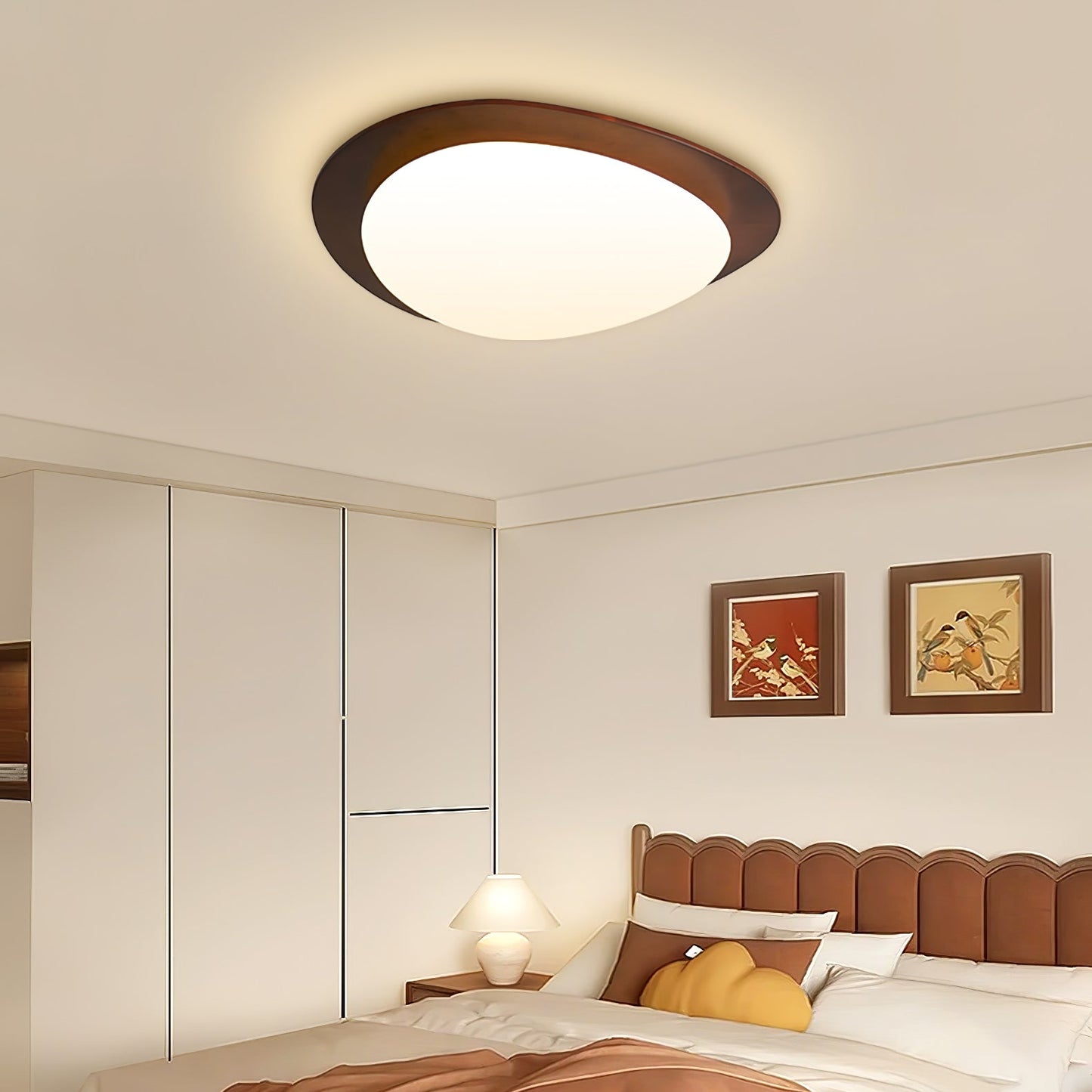 Pebble Walnut Pendant Light