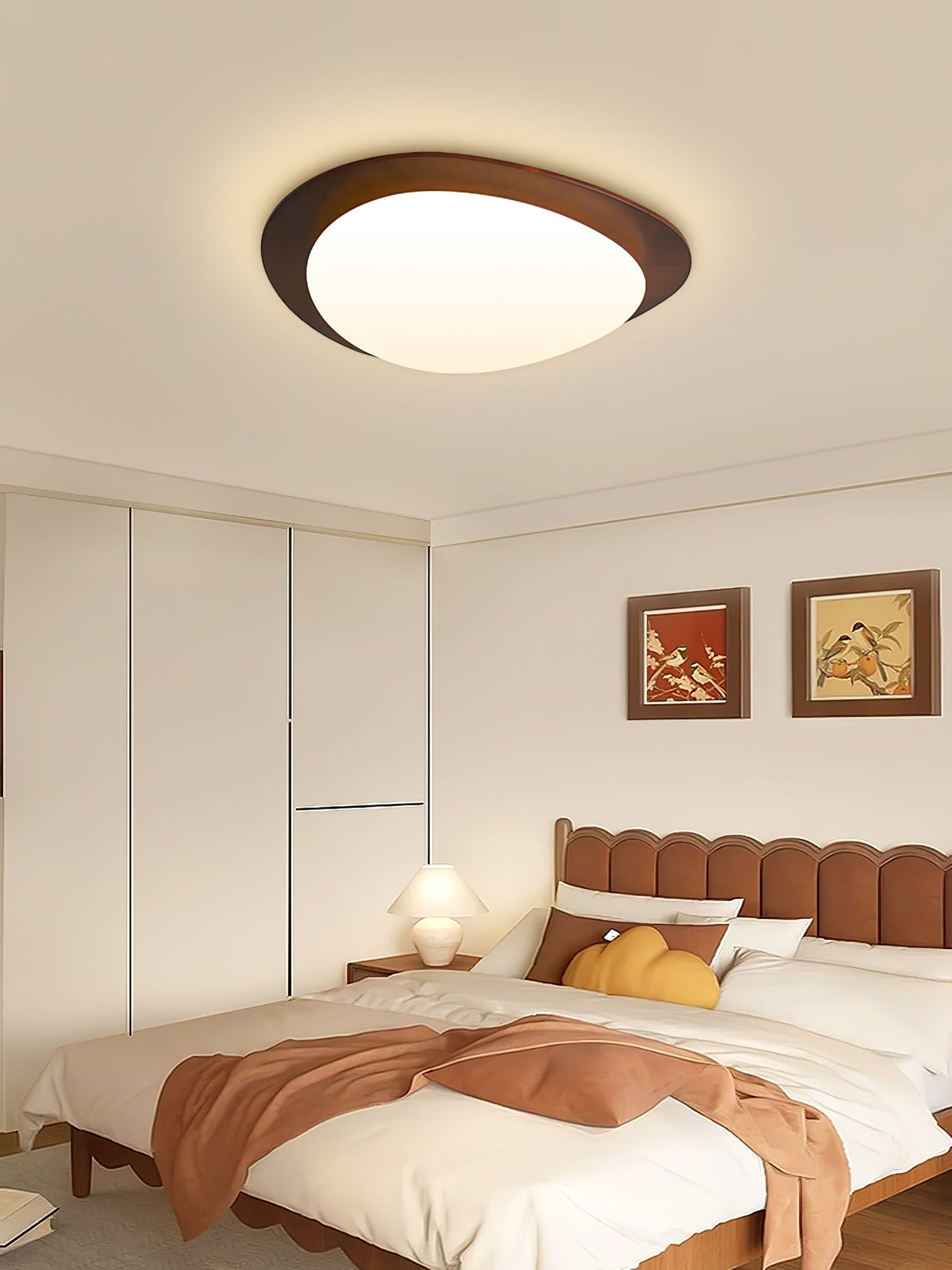 Pebble Walnut Pendant Light