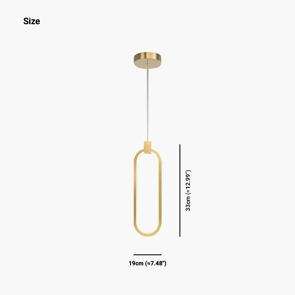 Pendant Light Minimalist Brass Fixture