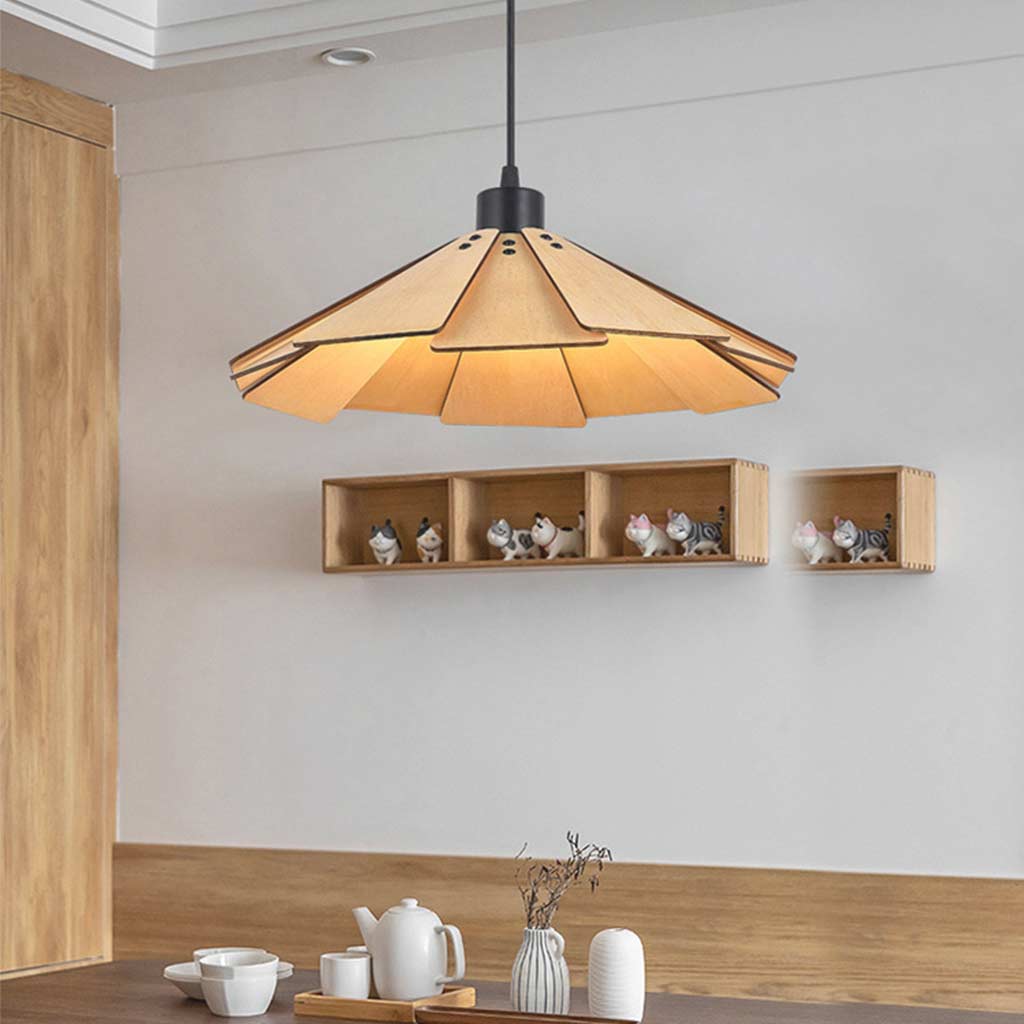 Pendant Light Fixture Retro Wood