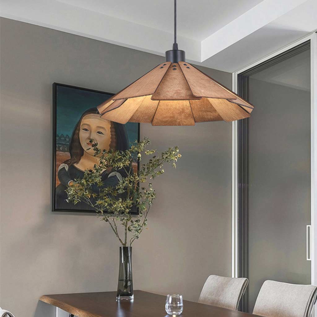 Pendant Light Fixture Retro Wood