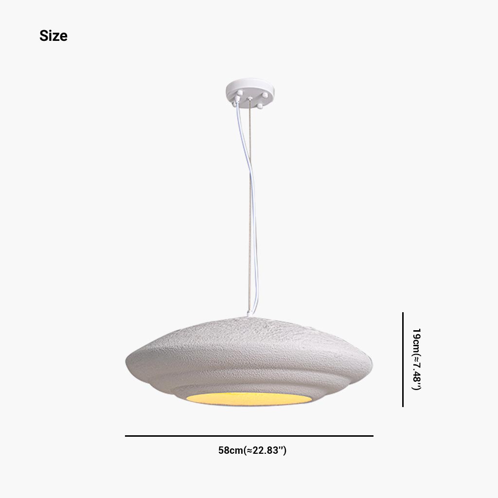 Pendant Light Unique Japanese Wabi-Sabi Cement, White