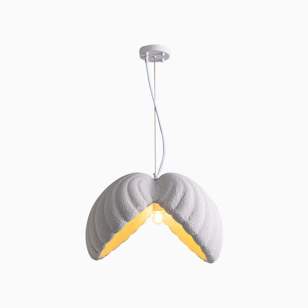 Pendant Light Unique Japanese Wabi-Sabi Cement, White