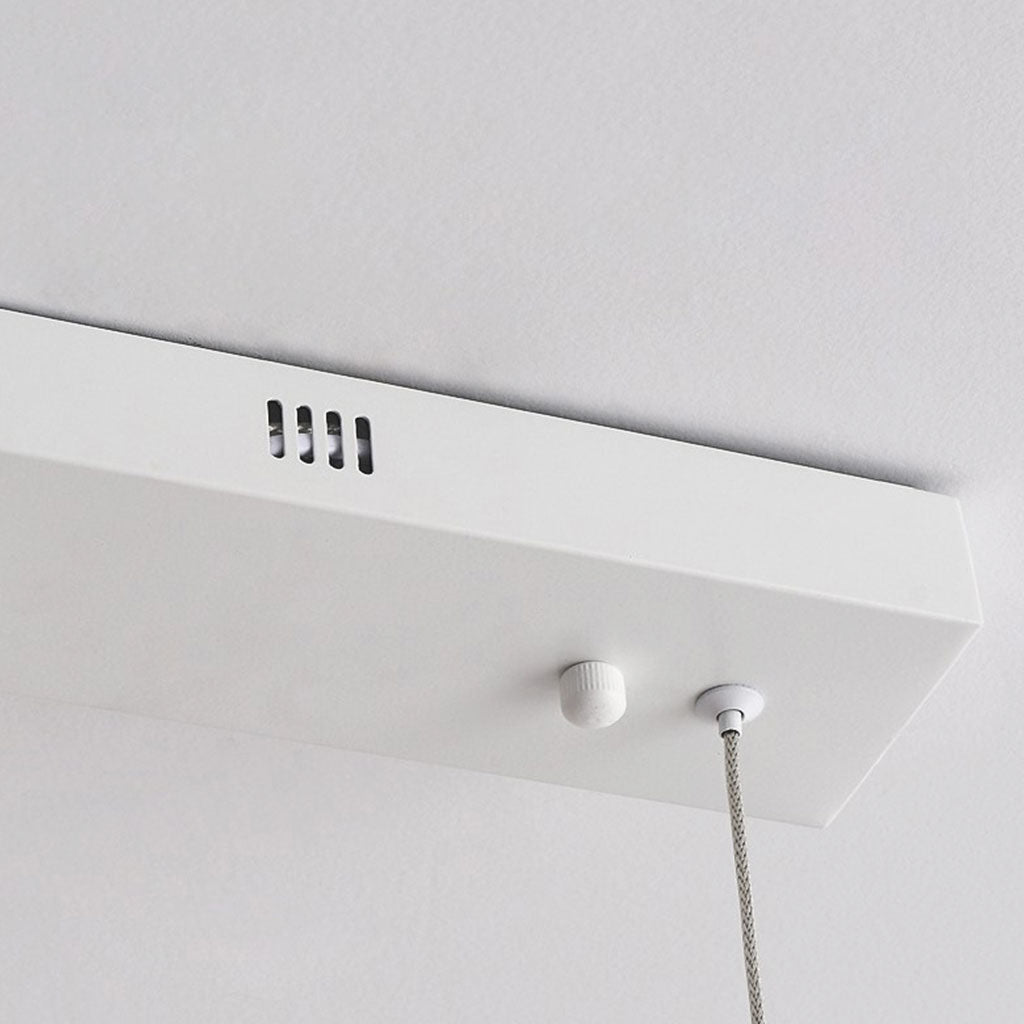 Pendant Light Modern Linear LED Dimmable, Wood & Iron