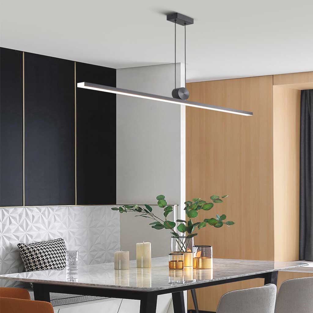 Pendant Light Black Linear Fixture