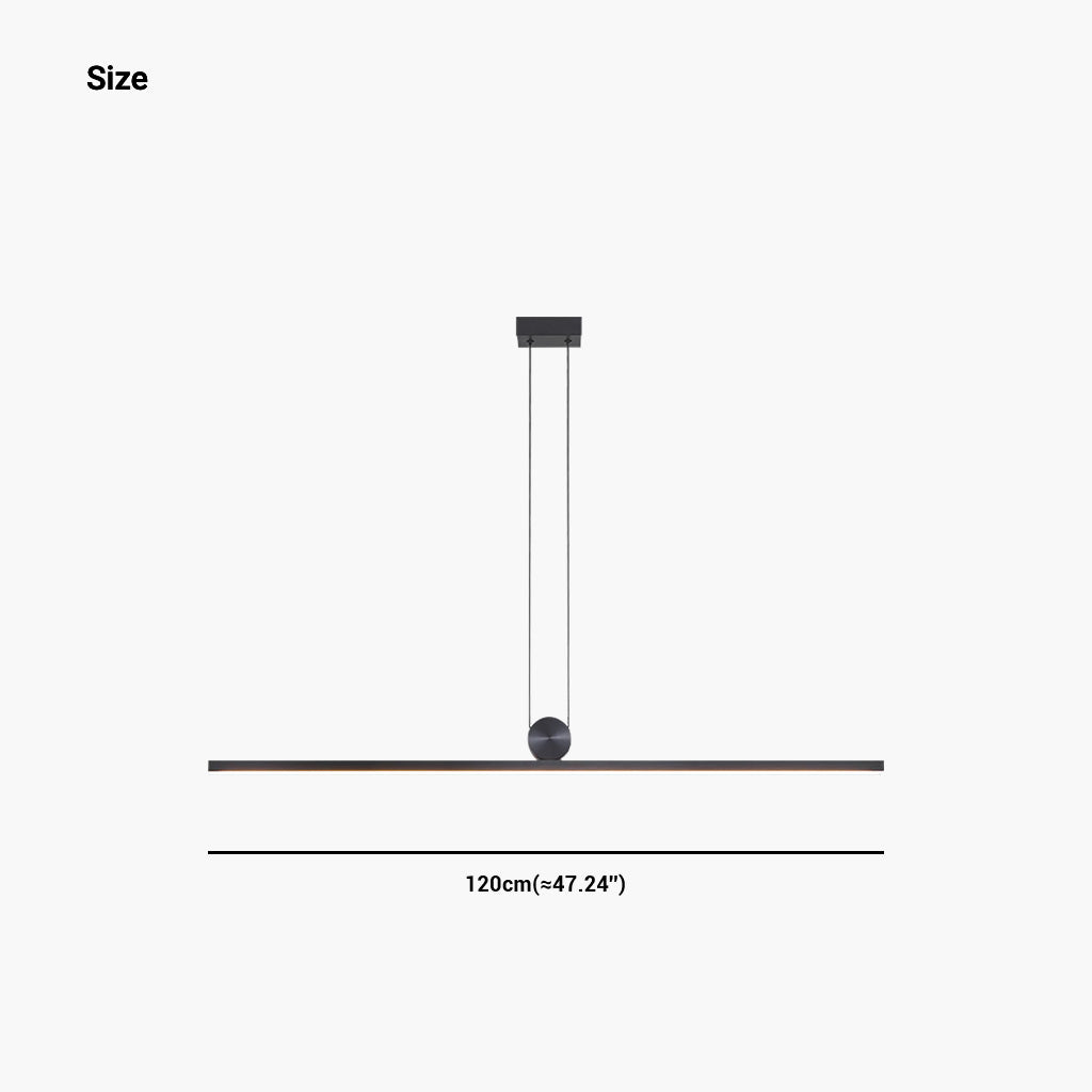 Pendant Light Black Linear Fixture