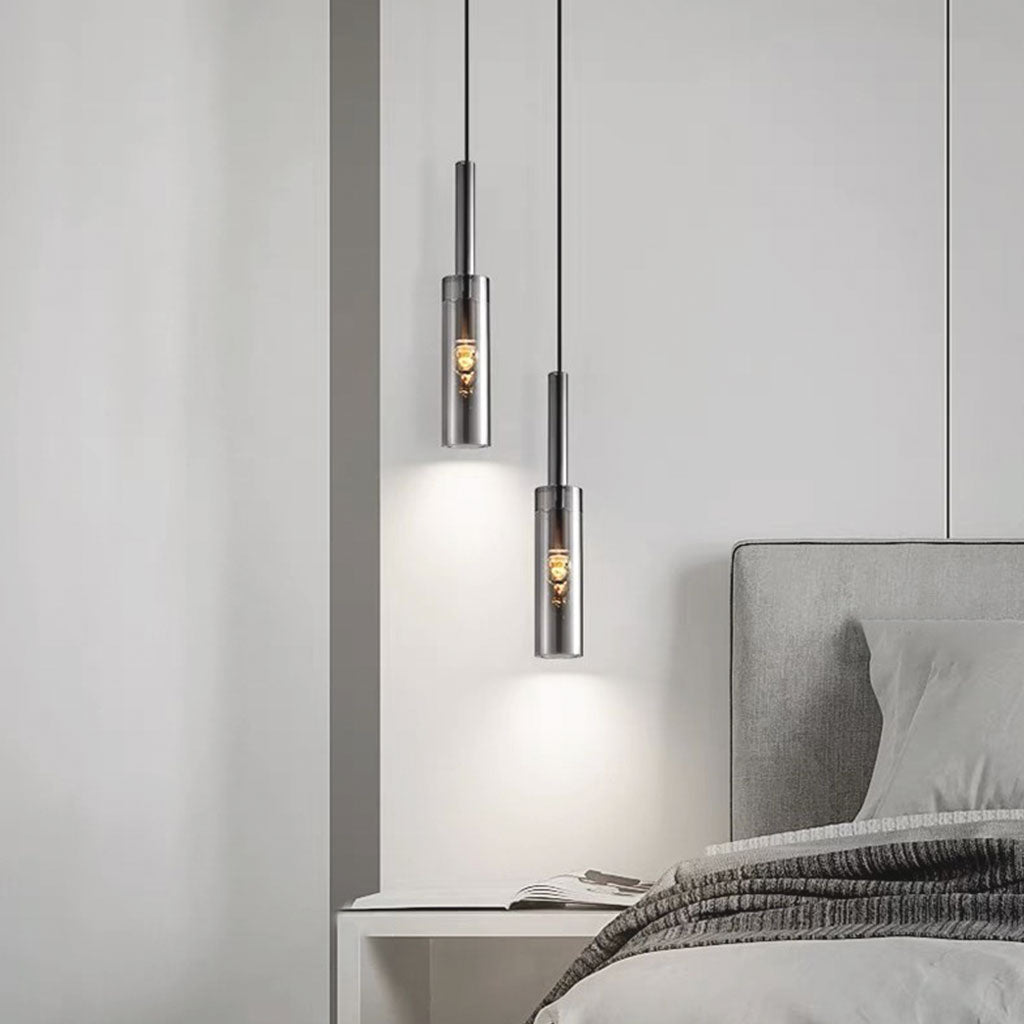 Pendant Light Minimalist Copper Crystal