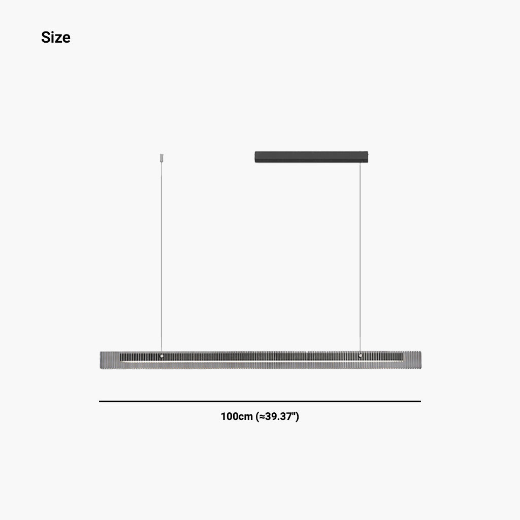 Pendant Light Black Linear Glow