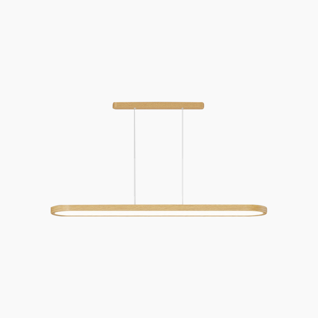 Pendant Light Modern Rounded Rectangle Linear LED Dimmable, Log Color