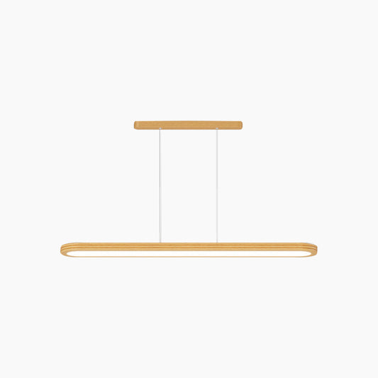 Pendant Light Modern Rounded Rectangle Linear LED Dimmable, Log Color