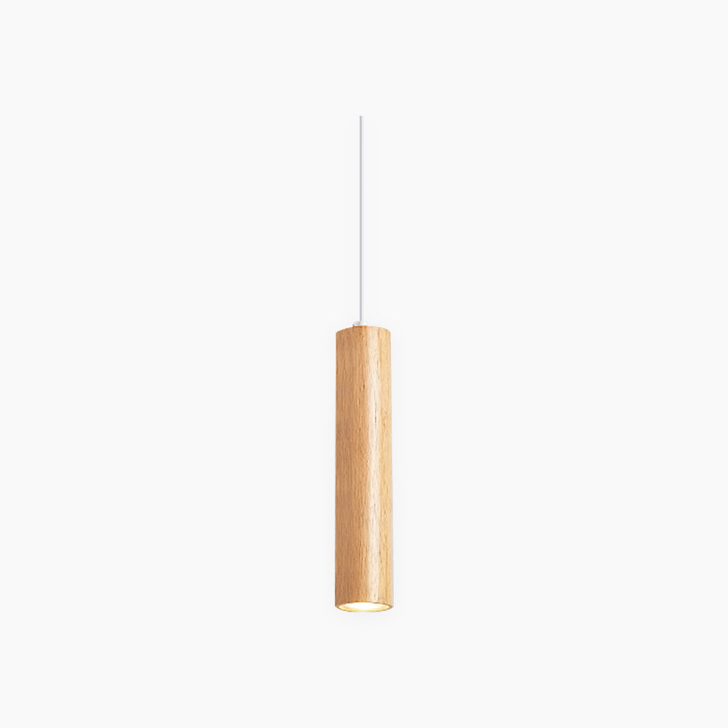 Pendant Light Spotlight Wood Cylinder