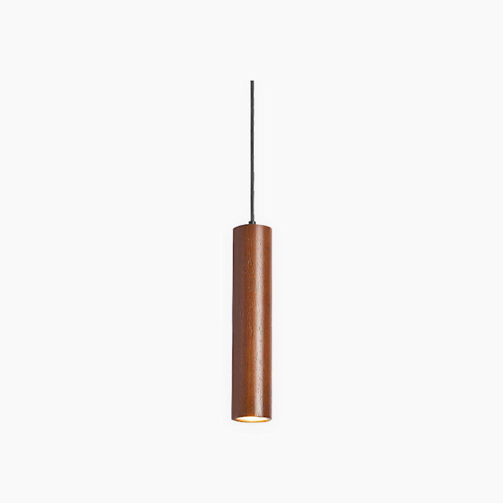 Pendant Light Spotlight Wood Cylinder