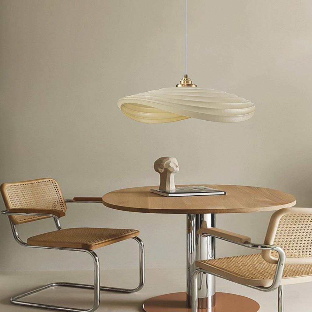 Pendant Light Unique Wabi-Sabi Cream Colored, Resin