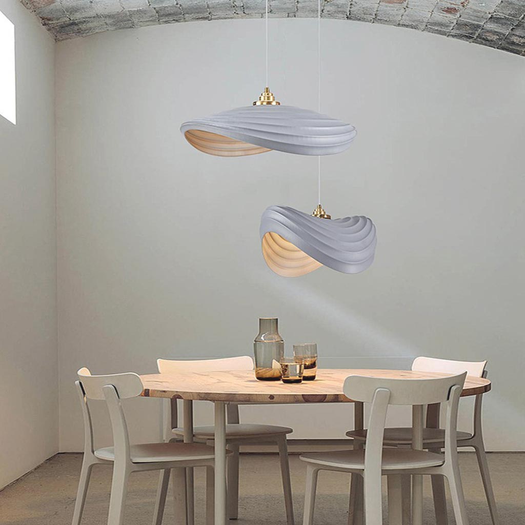 Pendant Light Unique Wabi-Sabi Cream Colored, Resin