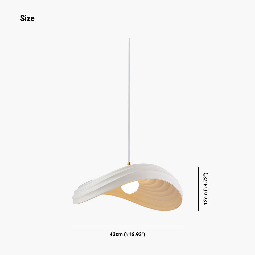 Pendant Light Unique Wabi-Sabi Cream Colored, Resin