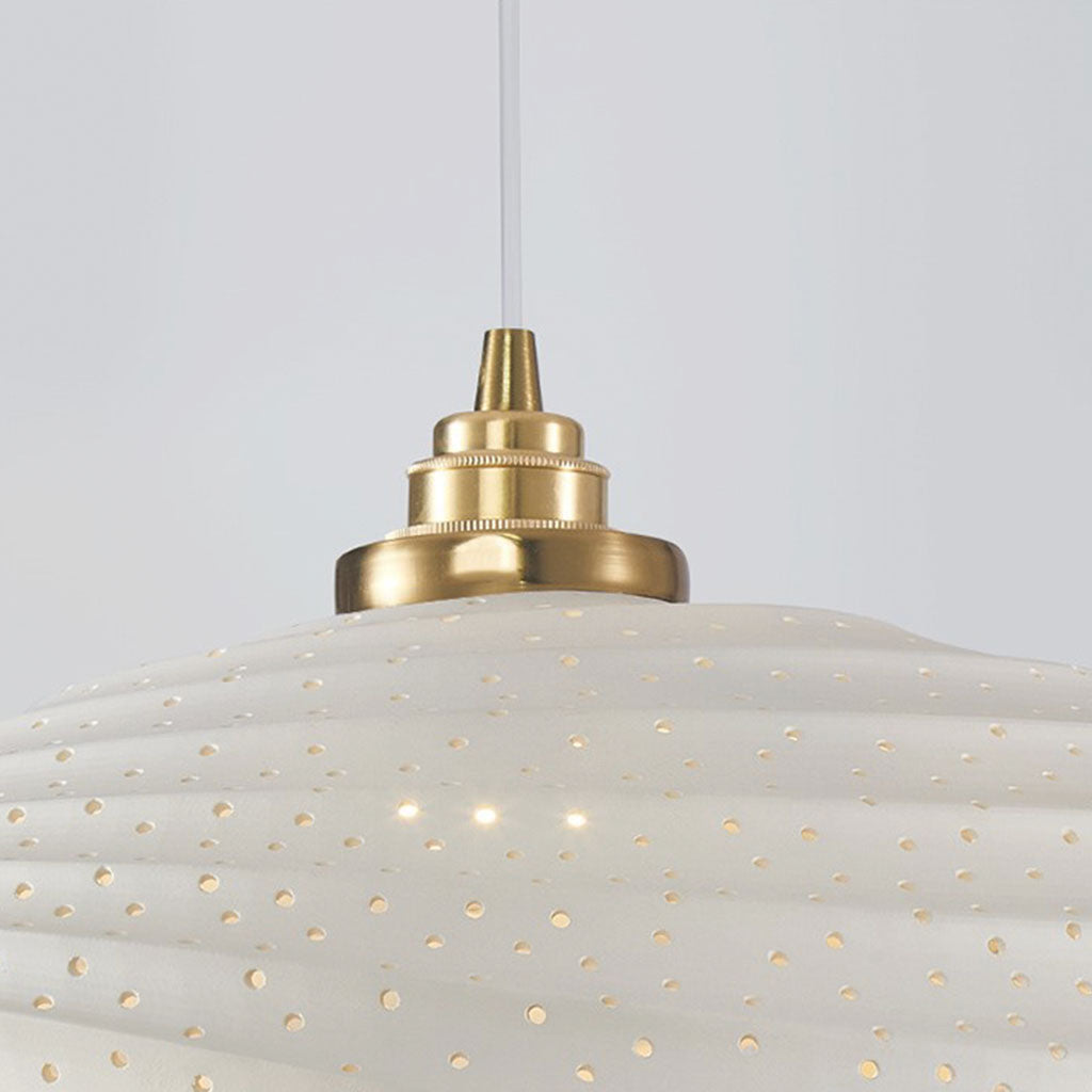 Pendant Light Unique Wabi-Sabi Cream Colored, Resin