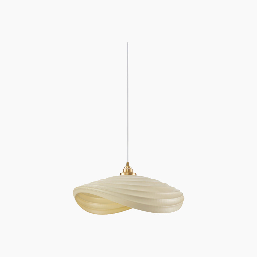 Pendant Light Unique Wabi-Sabi Cream Colored, Resin