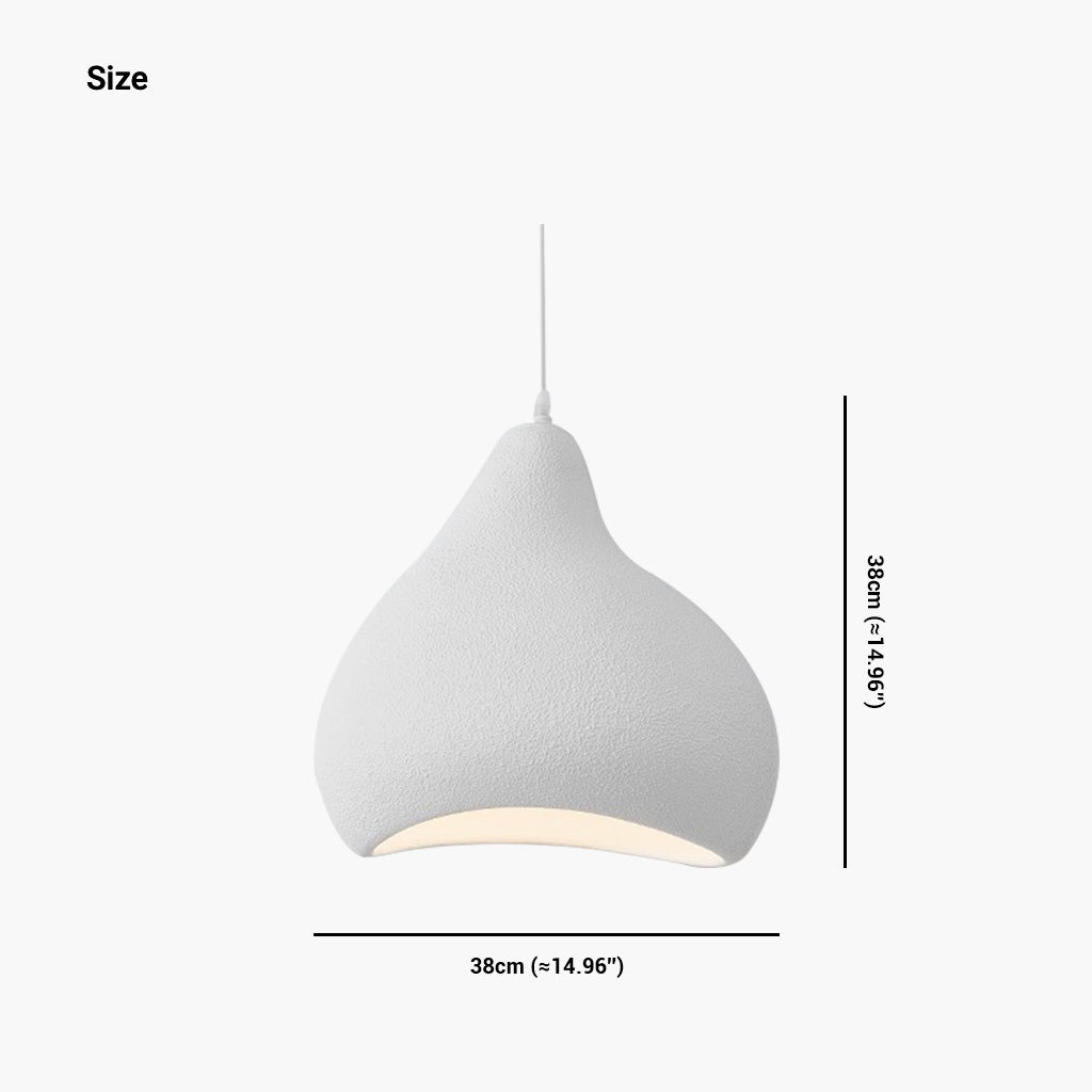 Pendant Light Japanese Wabi-Sabi Irregular Shape, White / Beige