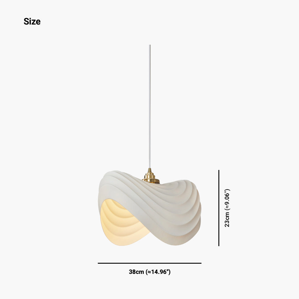 Pendant Light Unique Wabi-Sabi Cream Colored, Resin