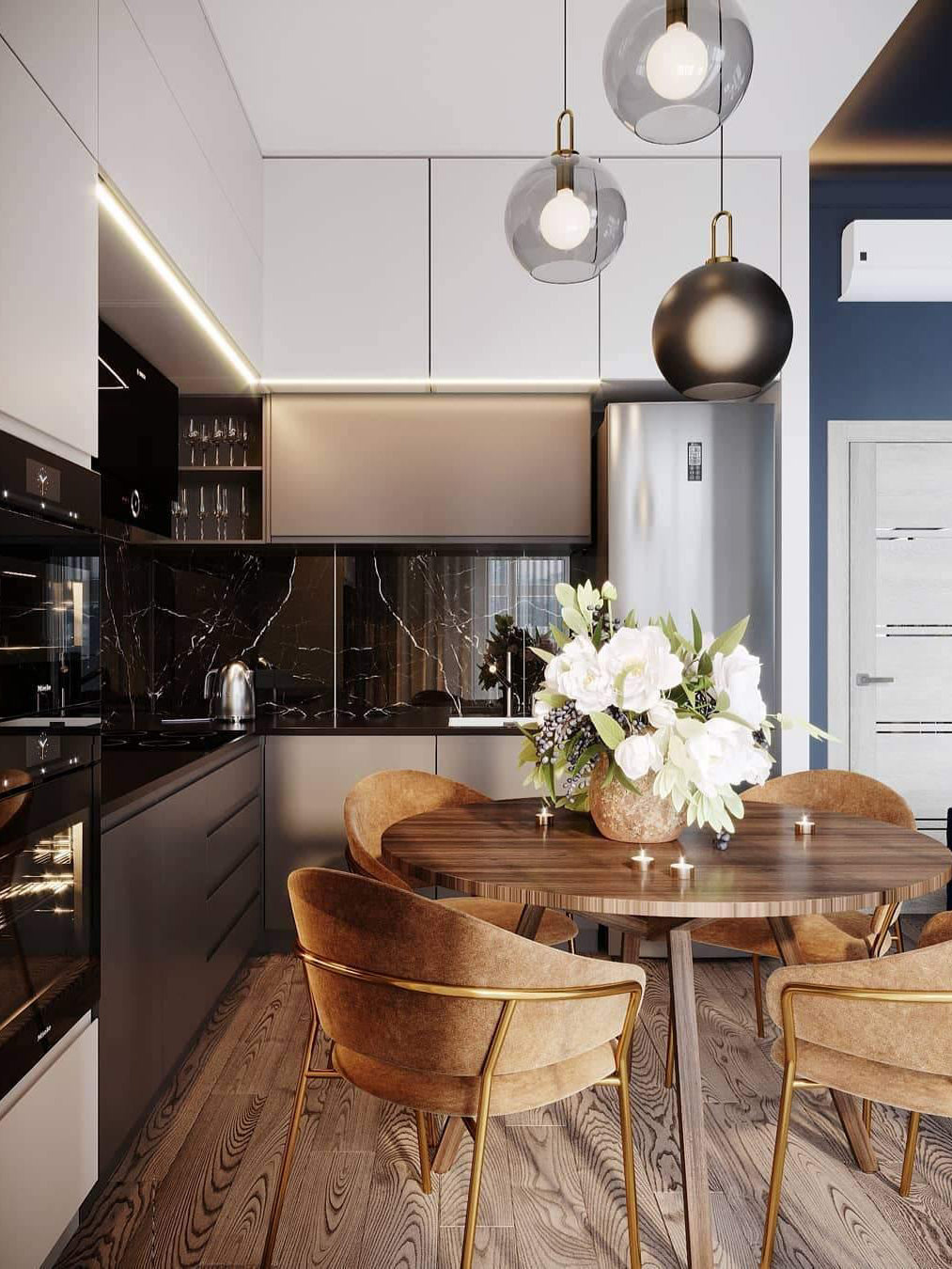 Pendulum Glass Swag Lights