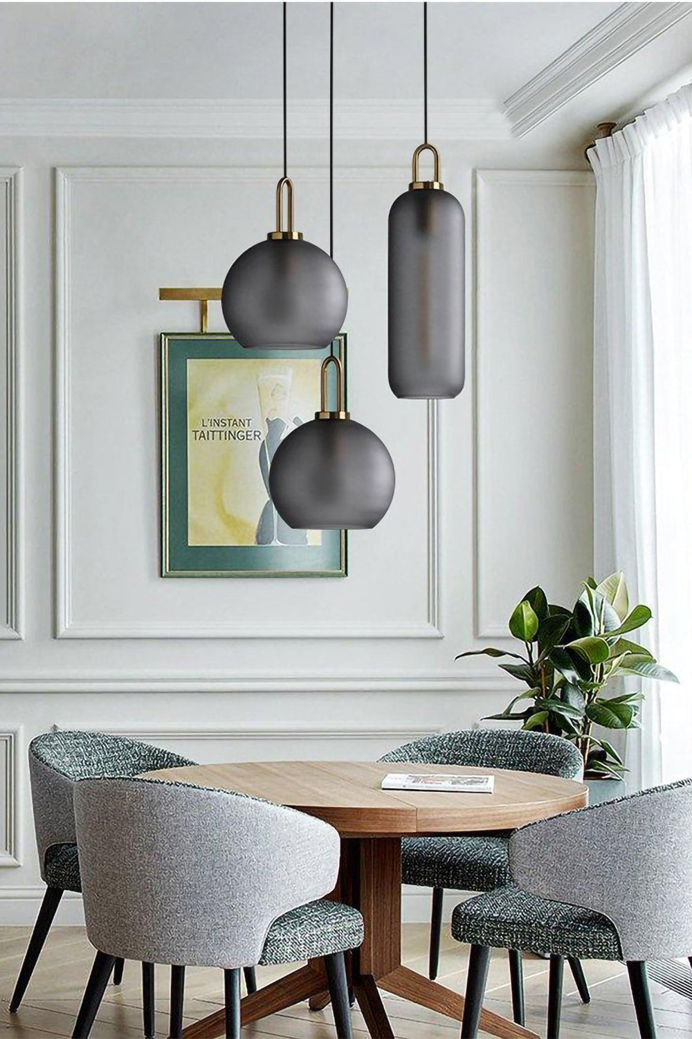 Pendulum Glass Swag Lights