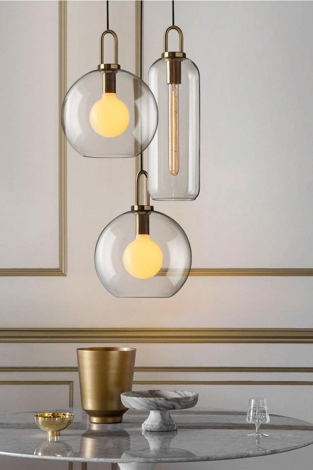 Pendulum Glass Swag Lights