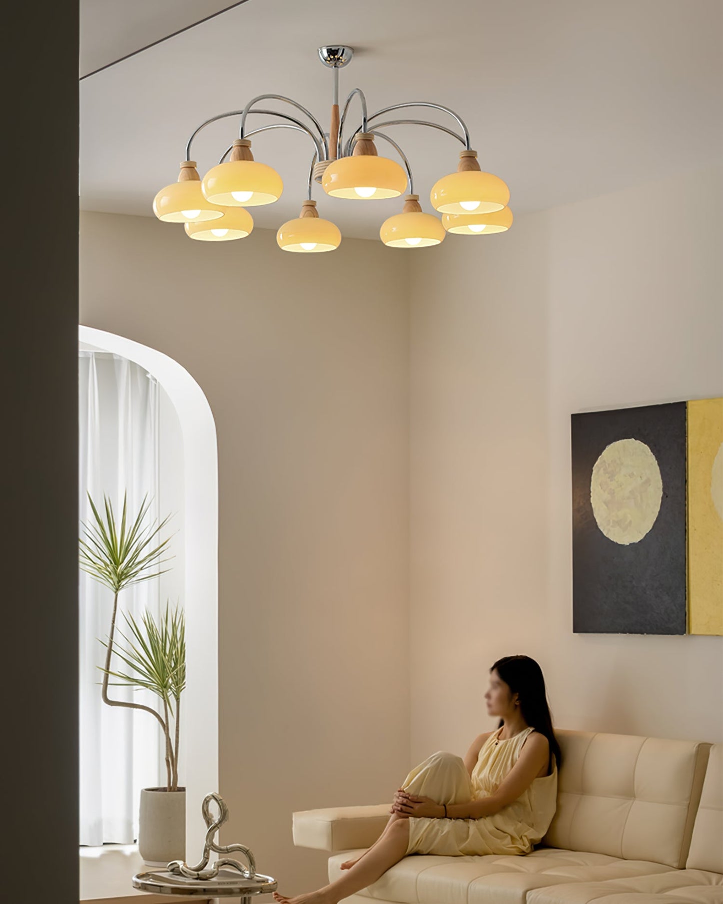 Persimmon Wood Chandelier