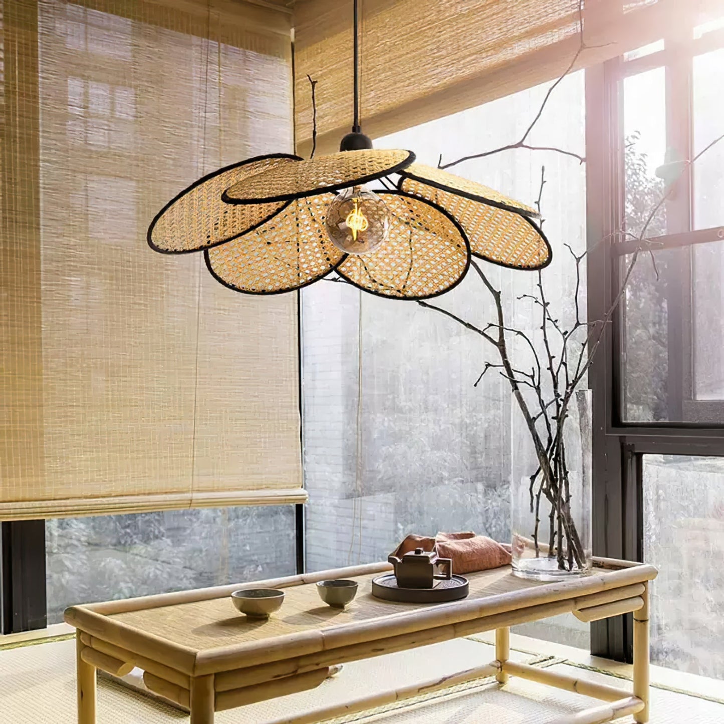Campbell Rattan Pendant Lamp