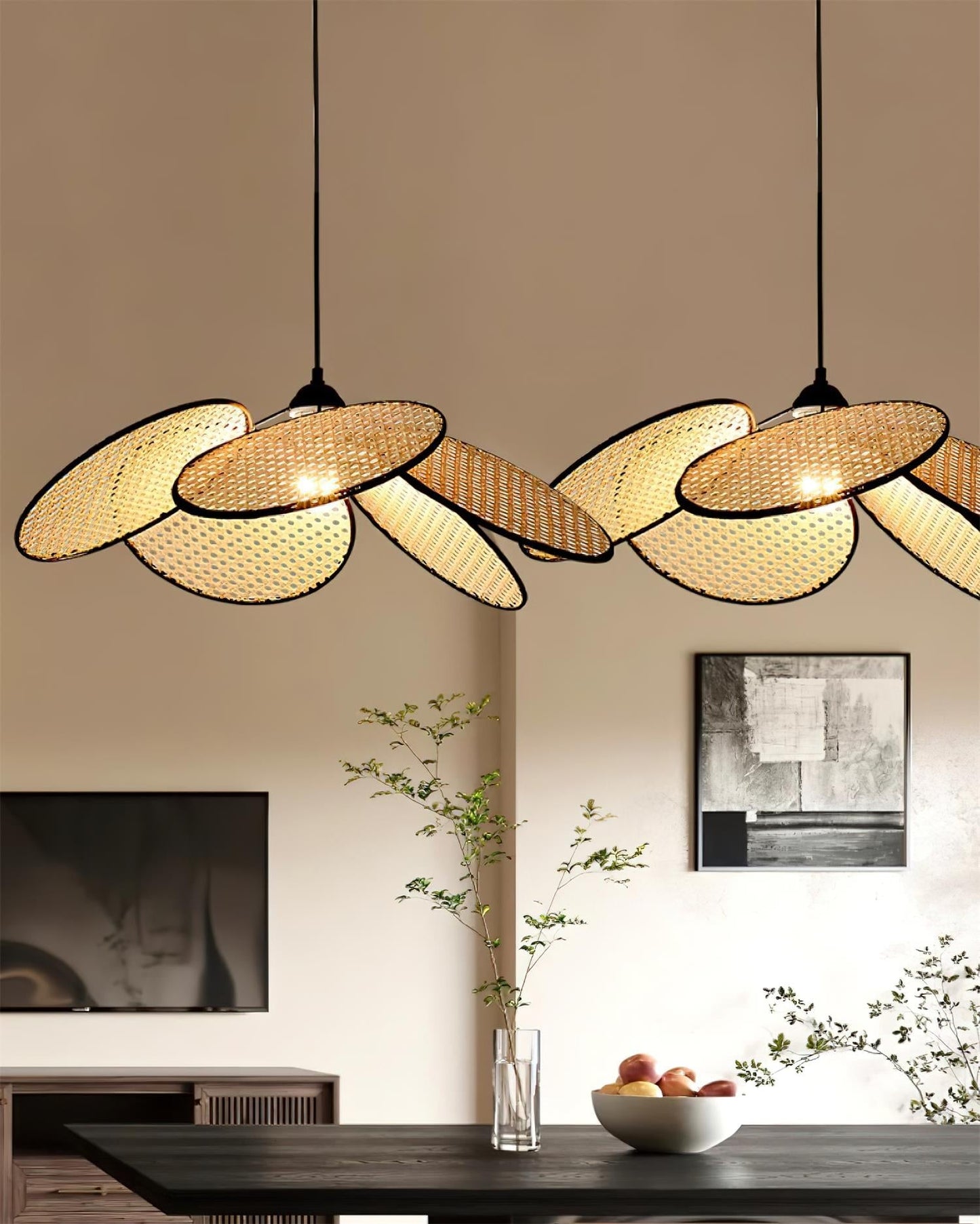 Petals Rattan Pendant Light