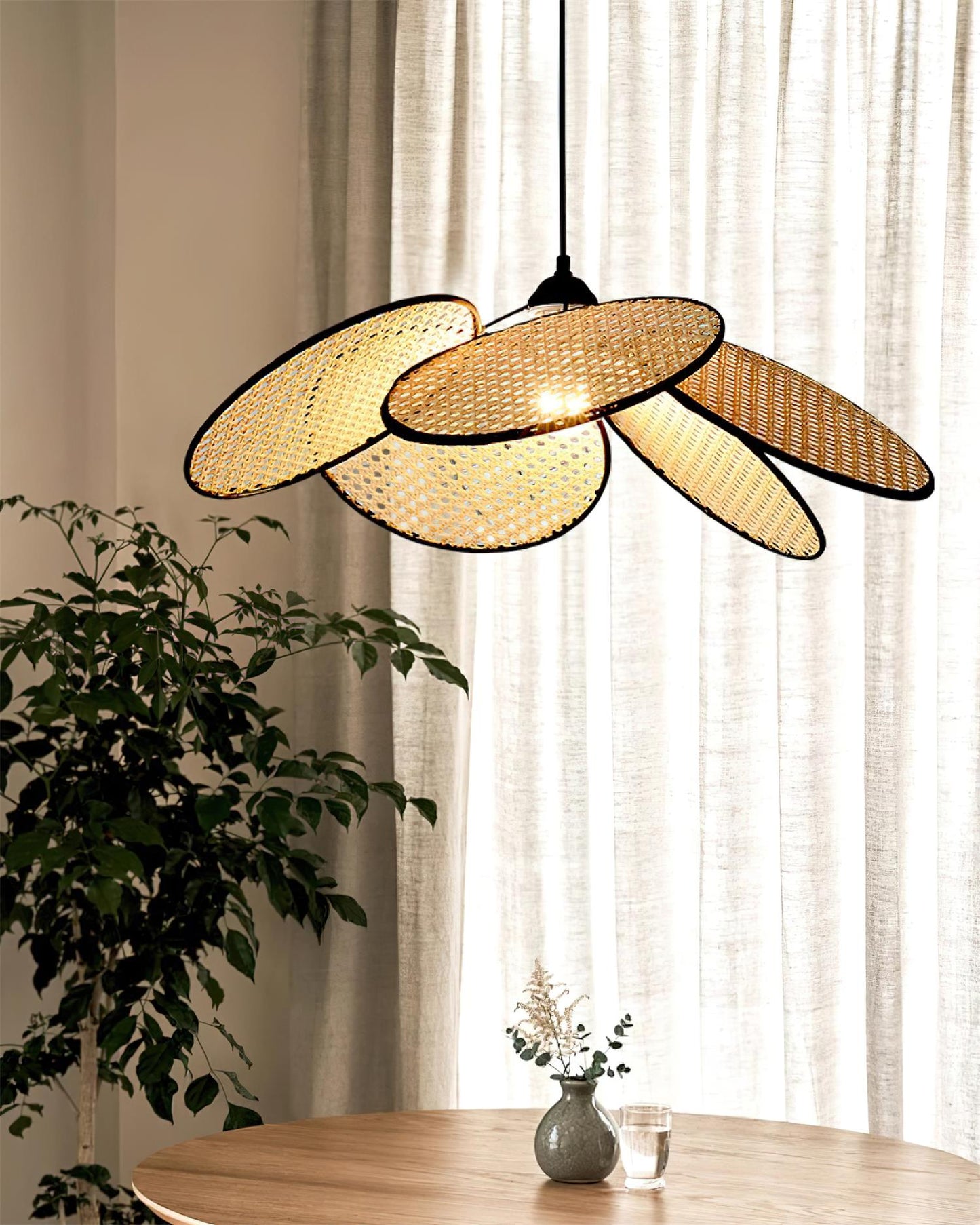 Petals Rattan Pendant Light