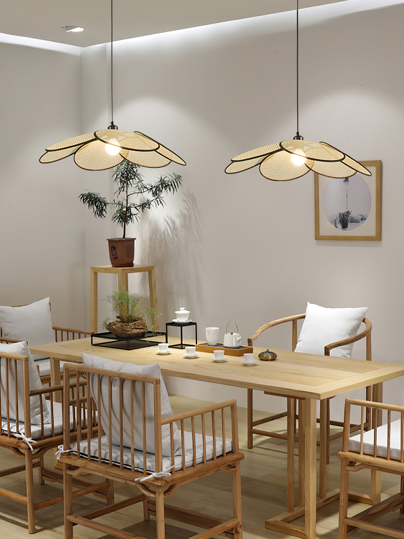 Petals Rattan Pendant Light