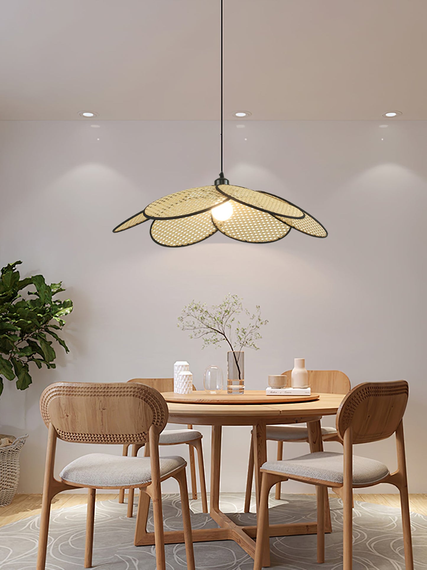 Petals Rattan Pendant Light