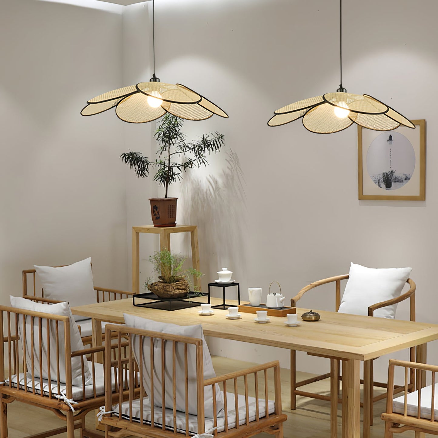 Petals Rattan Pendant Light