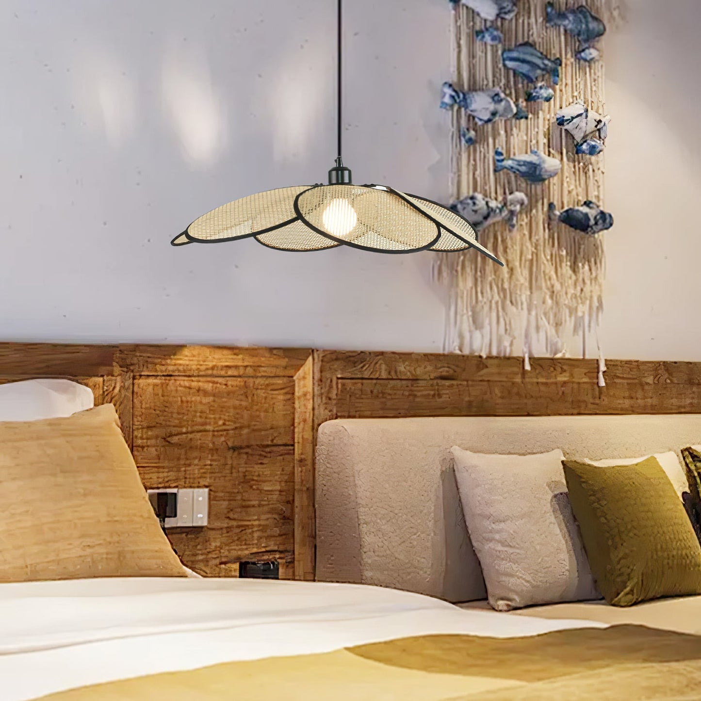 Petals Rattan Pendant Light