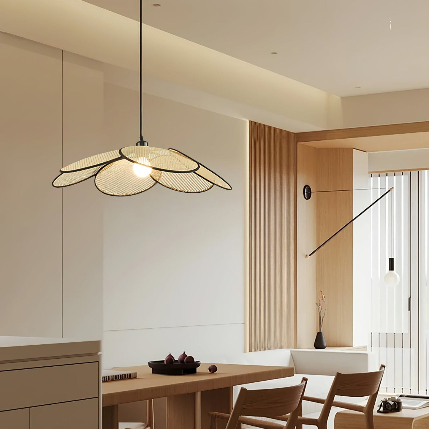 Petals Rattan Pendant Light
