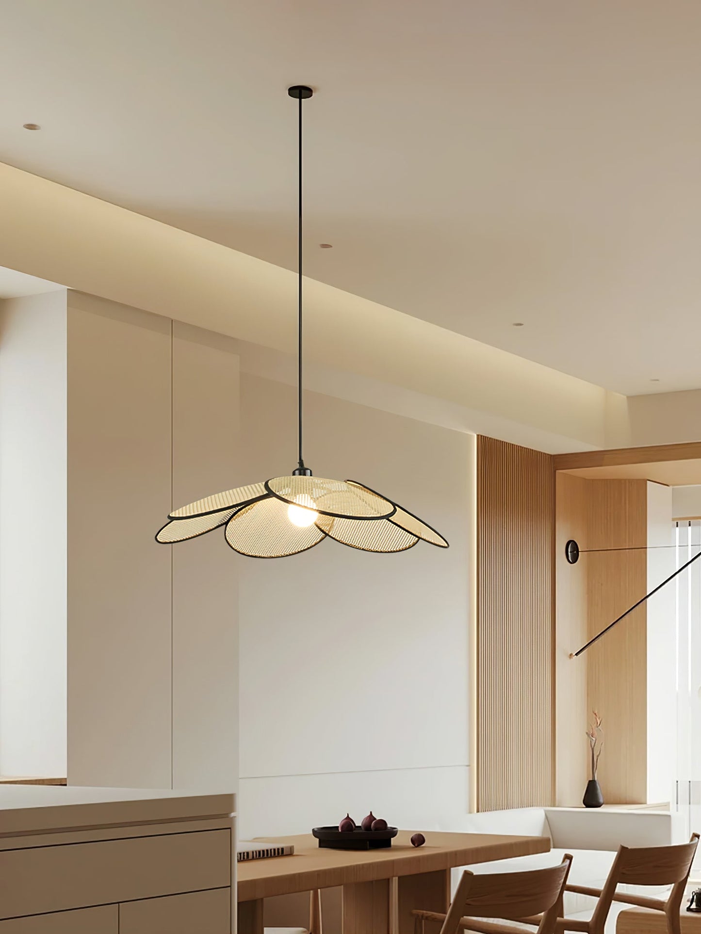 Petals Rattan Pendant Light
