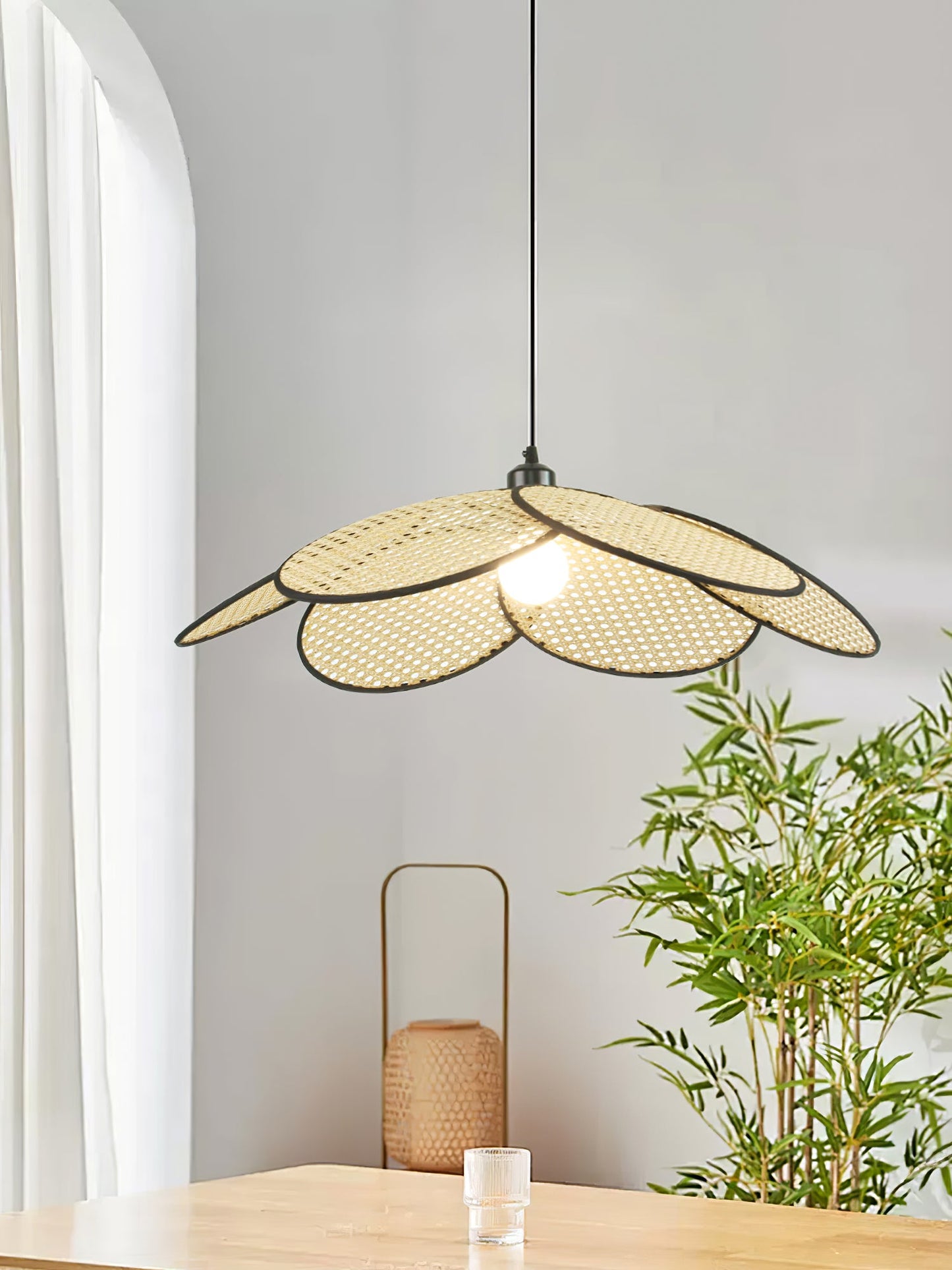 Petals Rattan Pendant Light