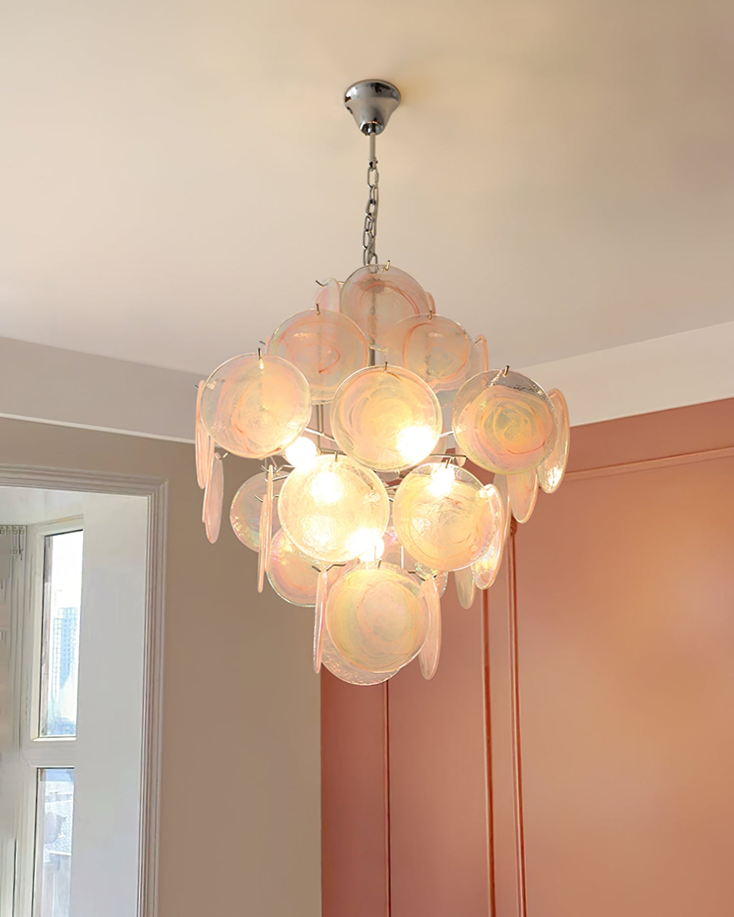 Pink Murano Chandelier