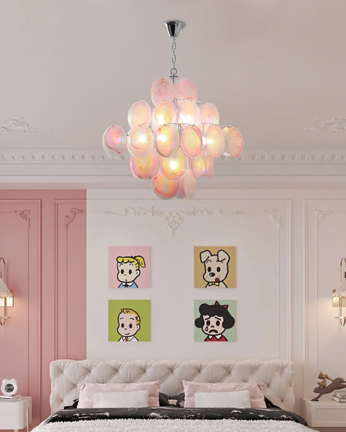 Pink Murano Chandelier