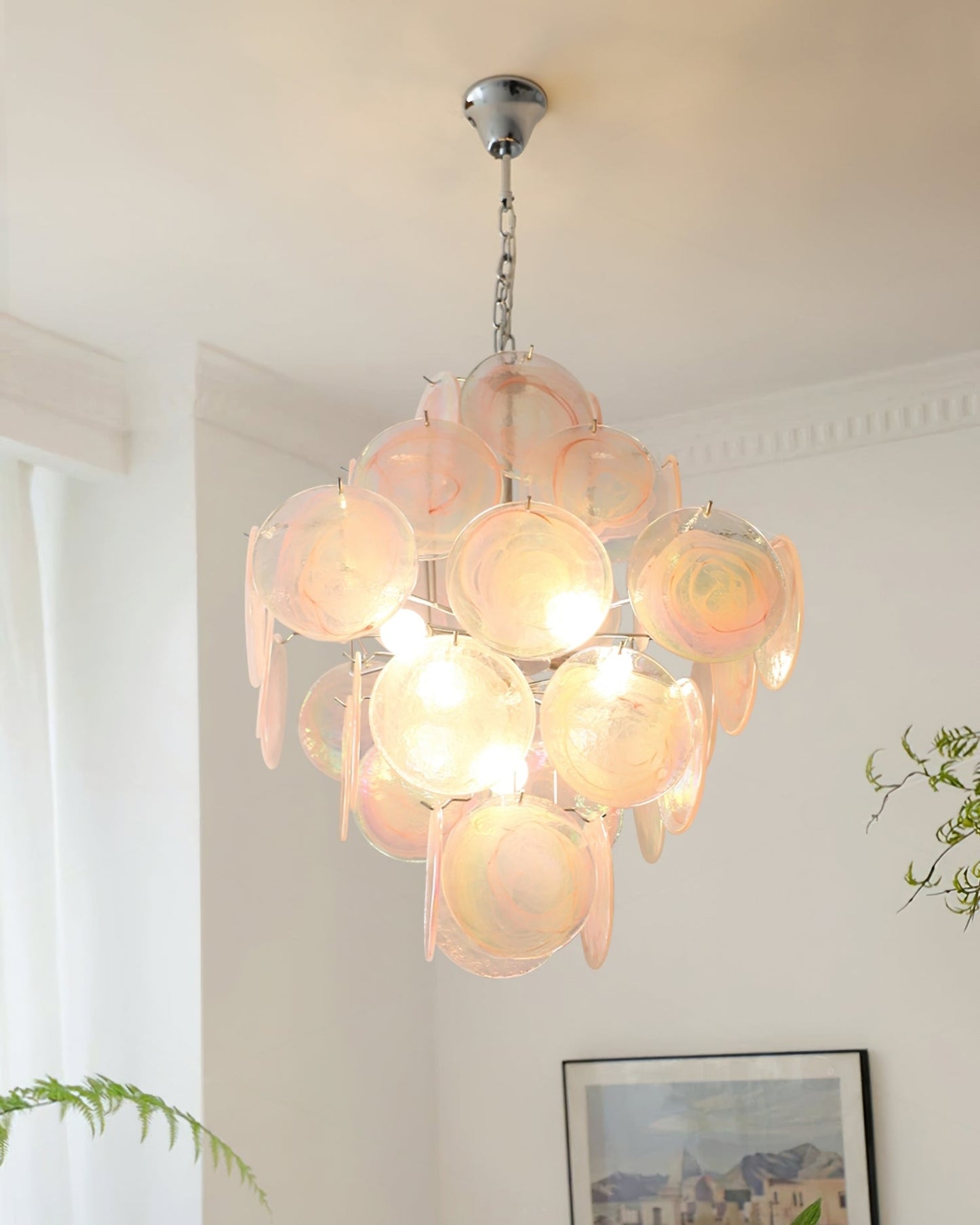 Pink Murano Chandelier