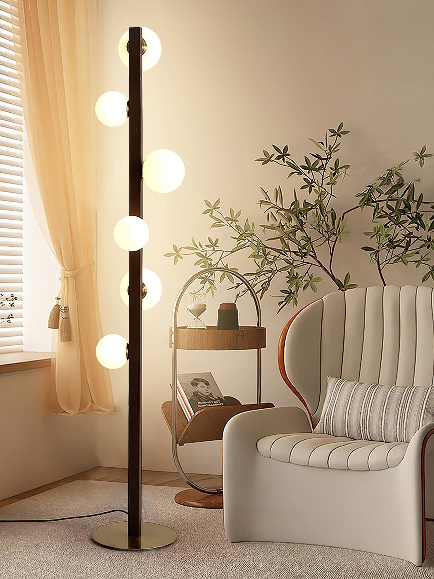 Planeta Stylish Wood Floor Lamp