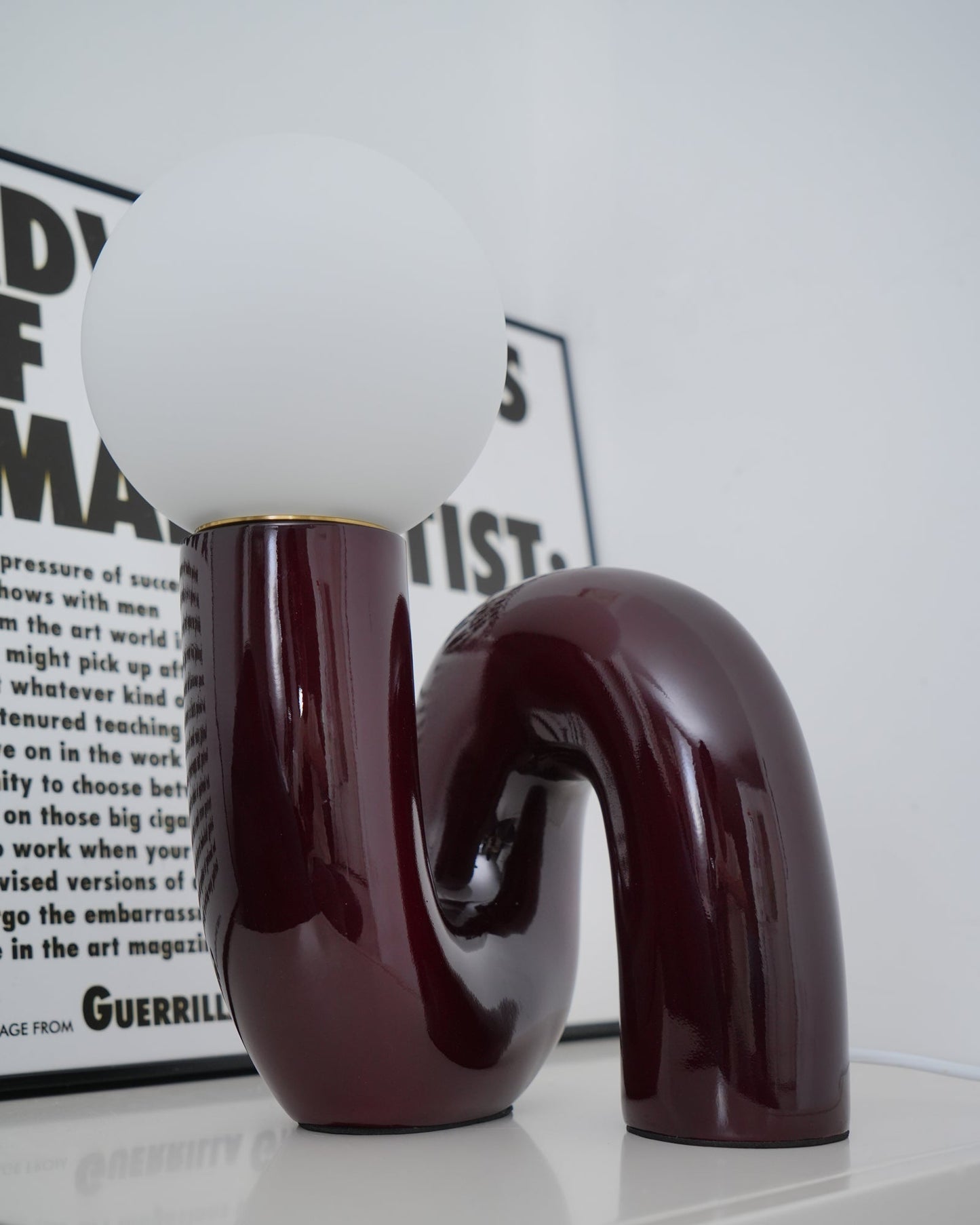 Spiral Glass Table Lamp