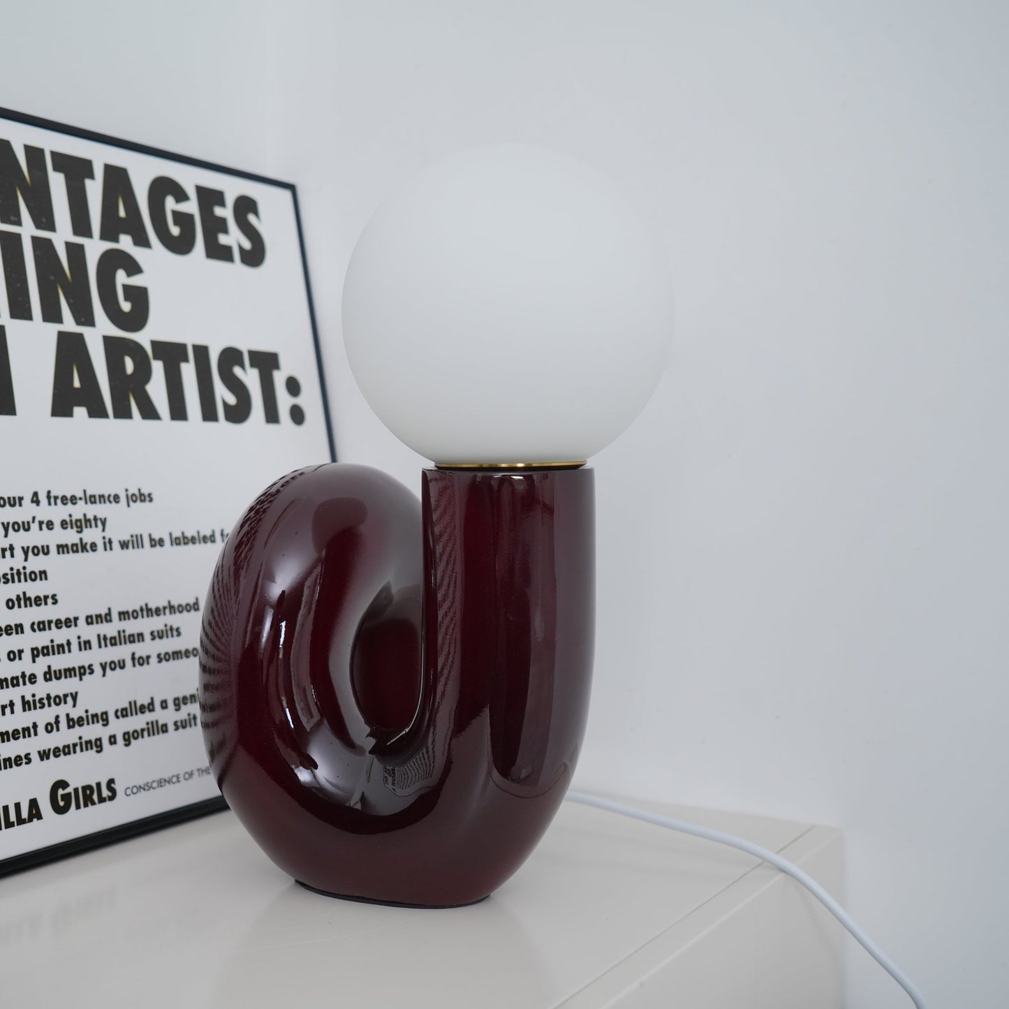 Spiral Glass Table Lamp