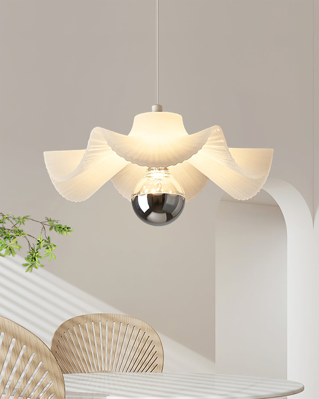 Pleated Pendant Lamp