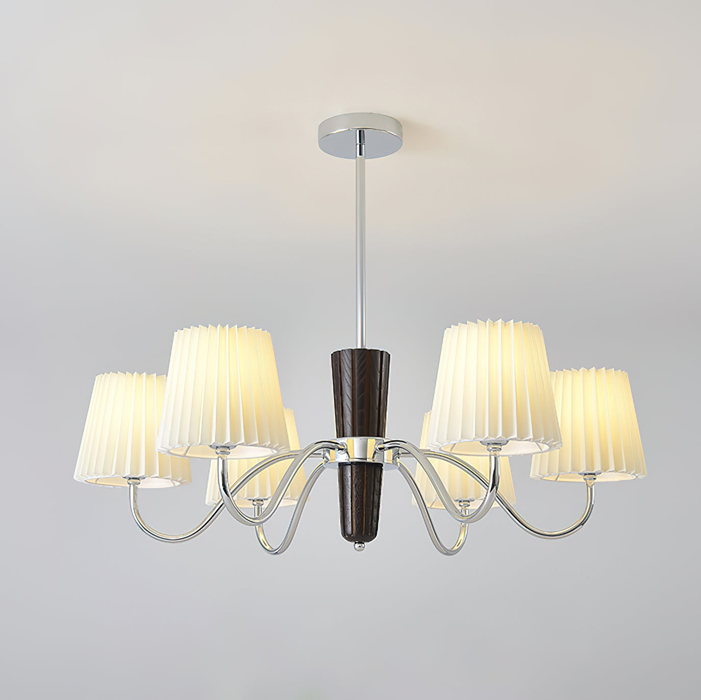 Plisse Chandelier Elegant Lighting Fixture