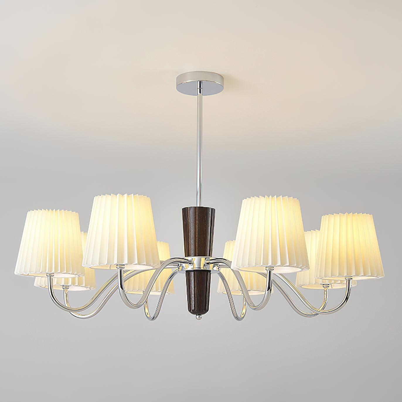 Plisse Chandelier Elegant Lighting Fixture