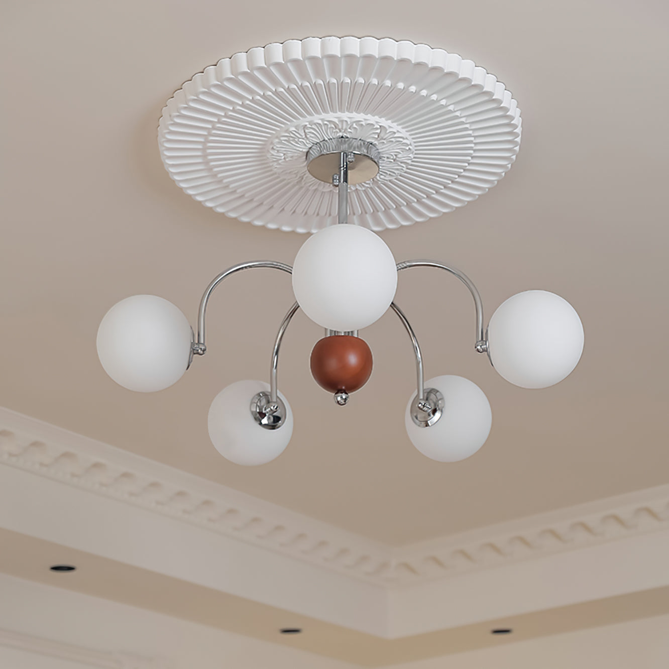 Polpgne Chrome Chandelier