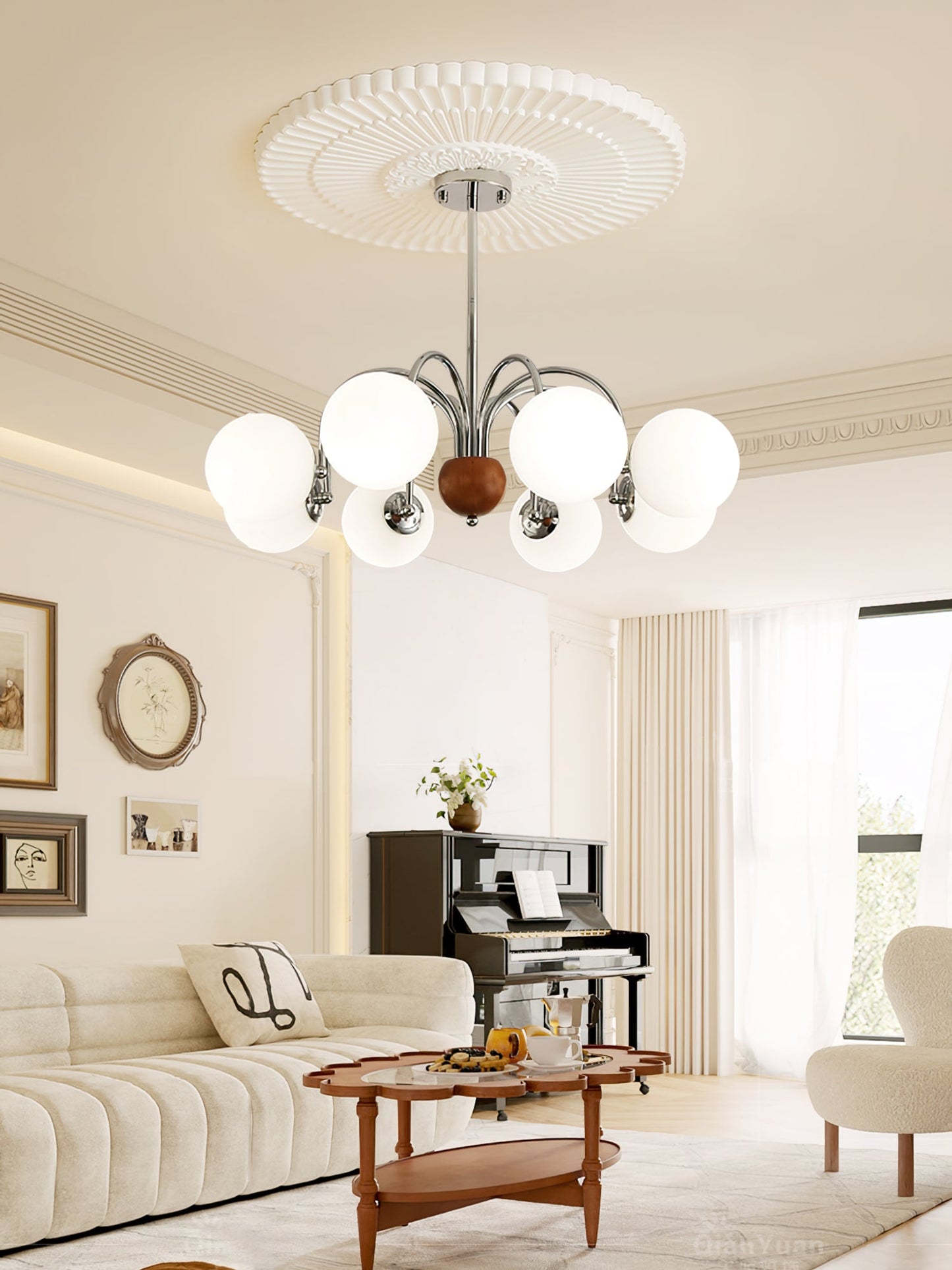 Polpgne Chrome Chandelier